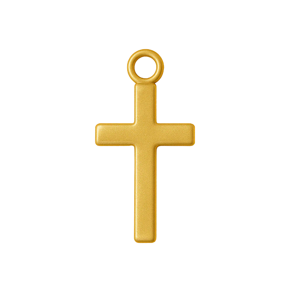 Gold cross charm