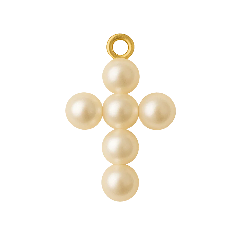 Peral cross charm